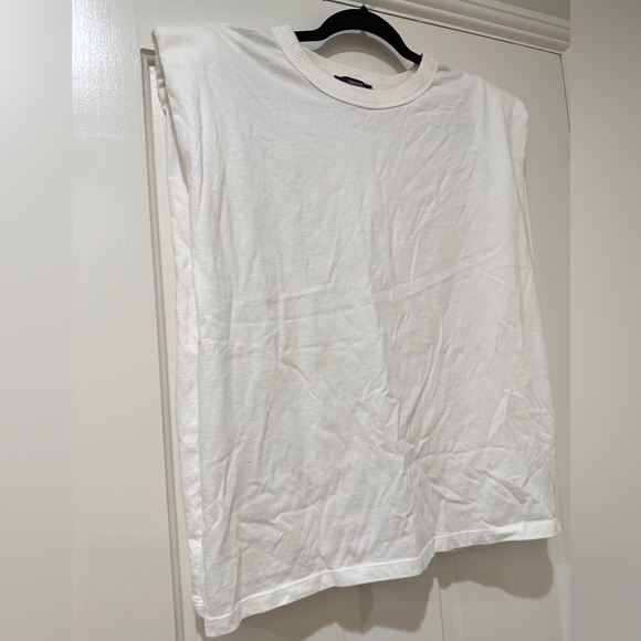 Forever 21 white padded shoulder shirt top - Picture 9 of 10